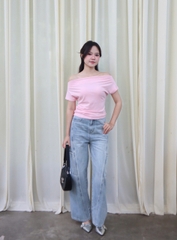 Q9921- 	Quần Jean Culottes rã xéo TT 2 túi sườn