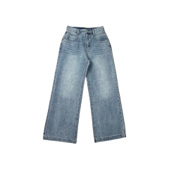 Q9835 - Quần culottes jeans túi bầu rã túi