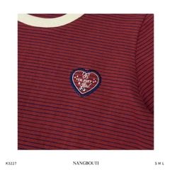 A29120 - A thun sọc thêu trái tim