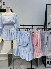 A28054 - A kiểu dún bèo đính nơ