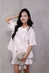 SE1946- SE bộ 2 món phối ren túi trái tim 2609