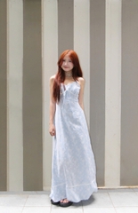 D6281-	Đầm 2 dây maxi phối ren