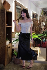 V4117 - Váy lụa dài đuôi cá