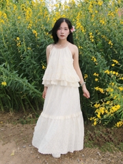 A28244 - A yếm xô thêu buộc nơ