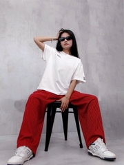 Q8663 - Q dài kẻ sọc ống rộng thêu Lega