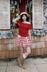 A29249 - A thun trễ vai thêu FLE..Muse