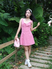 D6135 - D caro phối ren đính nơ