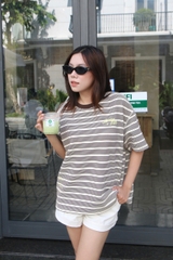 A29781- Áo thun boxy sọc thêu Dolce