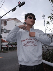 A29955- Áo sweater cổ zip thêu Born Again