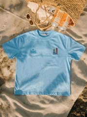 A29699 - A thun boxy rộng in thêu Beach
