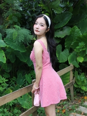 D6135 - D caro phối ren đính nơ