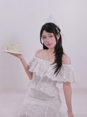 A29966 -Áo kiểu trễ vai smocking
