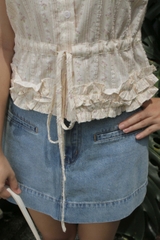 V4008 - V J ngắn lai to 2 túi mổ ngang