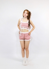 SE2136- SE áo 2 dây phối ren kèm short ngắn