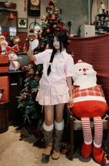 SE1974 - SE kiểu dún eo buộc nơ kèm váy bí