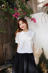 A29210 - A kiểu cổ sen tay bí phối bèo&ren