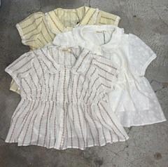 A29512 - A kiểu babydoll cổ sen ren dún ngực