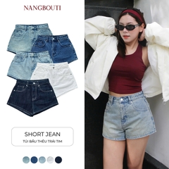 S3666 - S J ngắn túi bầu thêu trái tim