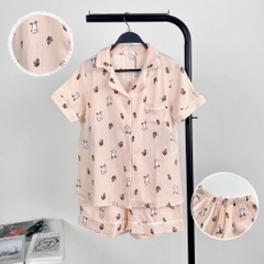 SE1439 - SE muslin TCQC viền 1 túi nhỏ