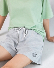 S3088 - 	S short thun 2 túi lai thường thêu Sowhat