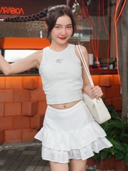 V3347 - 	V váy ngắn 2 tầng bèo