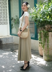V3360 - V váy dài xếp li
