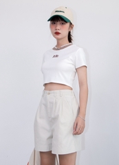 S3228 - S Short lưng thun nhấn li trước
