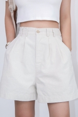 S3228 - S Short lưng thun nhấn li trước