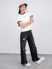 Q8083 - Q cullotes cạp trễ J rách gối, lai
