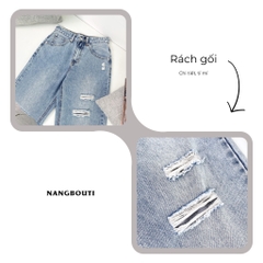 Q8053 - Q J nữ ống đứng rách gối