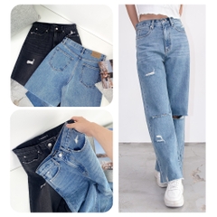 Q8083 - Q cullotes cạp trễ J rách gối, lai