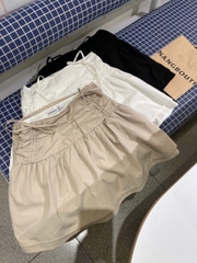 V3479 - V vải dài lưng thun kèm thắt lưng lưới