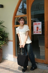 A27460 - A babydoll bèo 2 nơ sau tay búp