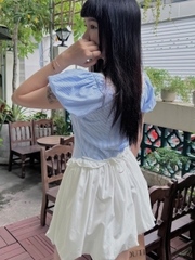 D5983 - D bí sọc xanh buộc dây nơ