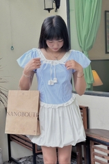 D5983 - D bí sọc xanh buộc dây nơ