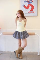 A27806 - A cổ yếm phối ren thêu