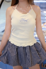A27806 - A cổ yếm phối ren thêu
