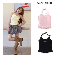A27806 - A cổ yếm phối ren thêu