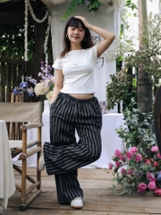 Q8447 - Q sọc dài đính nơ 2 bên