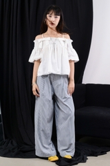 Q8456 - Q Culottes xăn lai lưng phối ren