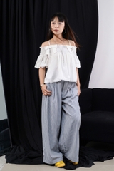 Q8456 - Q Culottes xăn lai lưng phối ren