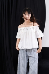 Q8456 - Q Culottes xăn lai lưng phối ren