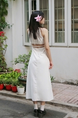 D6013 - D maxi linen hở lưng