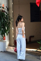 Q8456 - Q Culottes xăn lai lưng phối ren