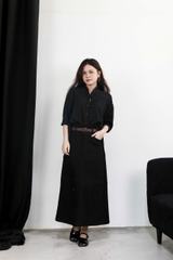 V3818 - V dài kaki rã thân trước