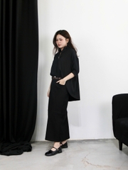 V3818 - V dài kaki rã thân trước
