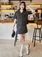 A27909 - A smi crop cổ đan tông 1104 thêu kí hiệu