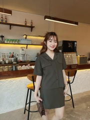V3835 - V váy ngắn túi xéo thêu La