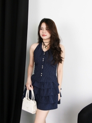 A28098 - A yếm sọc smocking sau