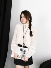 A27902 - A babydoll kiểu TD dún ngực xếp li tay